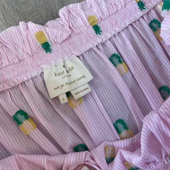 EUC kate spade broom street pineapple off the shoulder dress - Picture 7 of 9